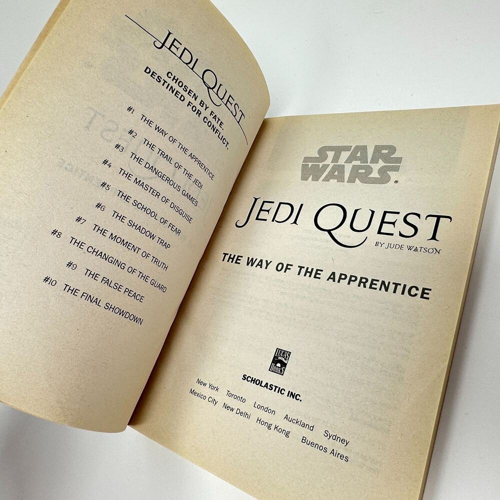Star Wars Jedi Quest 1 The Way of the Apprentice Jude Watson Paperback Used 2002 - Picture 7 of 14